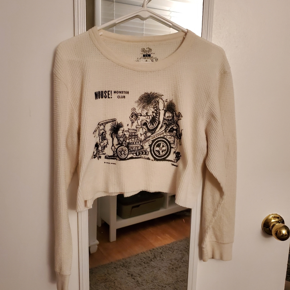 Rat Fink Cream Crop Top